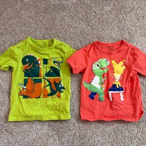 Lot 2 boys dinosaur t-shirts